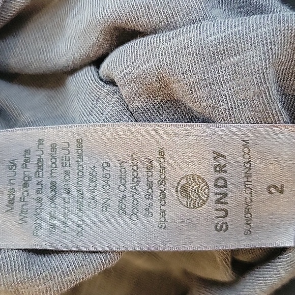 Sundry for Anthropologie slubbed knit puff sleeves mini dress with ruchi… - Picture 8 of 14